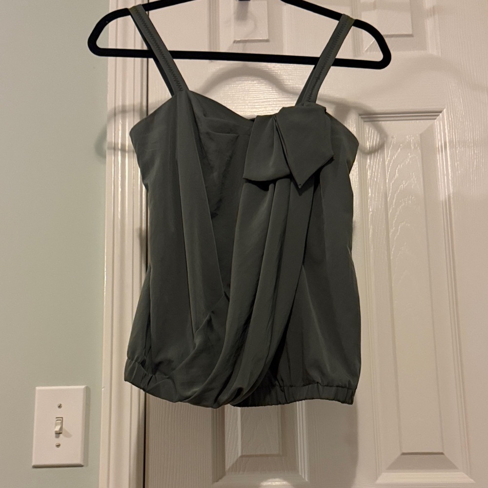 RACHEL Rachel Roy Green Camisole with Bow Detail